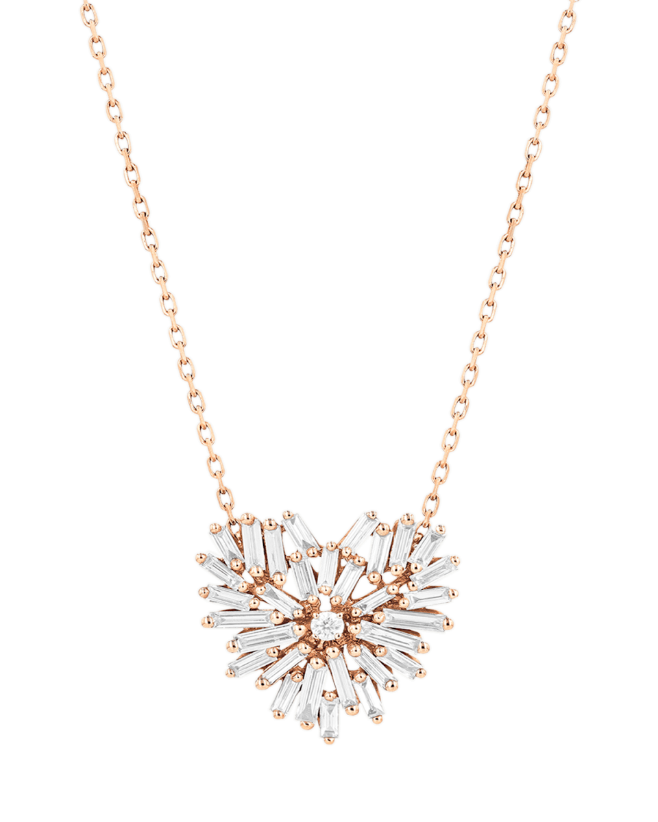 18k Diamond Small Angel Heart Necklace